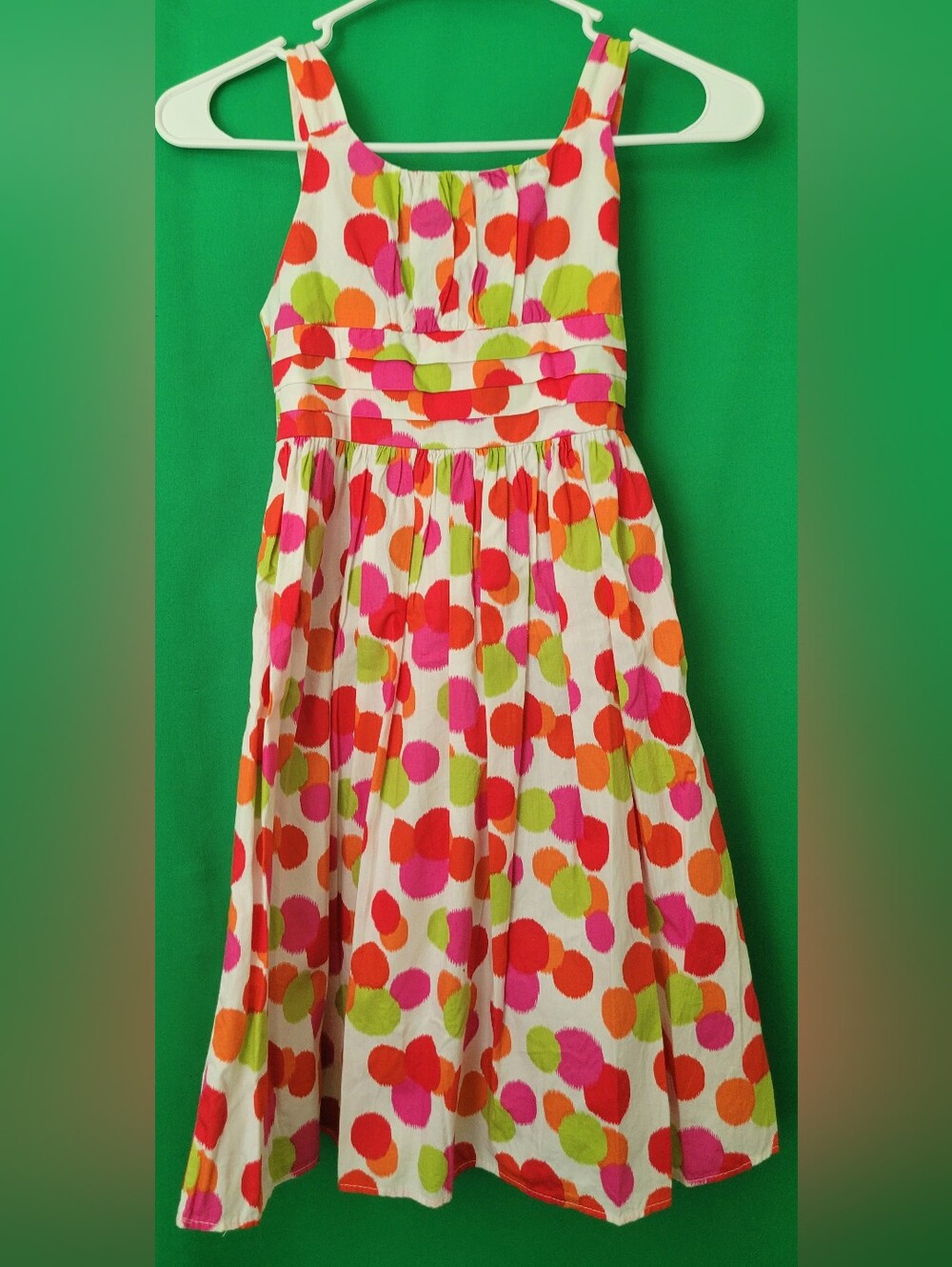 Rare Editions Polka Dot Sundress Girl Sz 8 7/8 Formal Church Dress Party Wedding